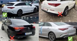 Mercedes CLA C118 2019- рр. Задній дифузор з насадками (дизайн CLA45) фото 4