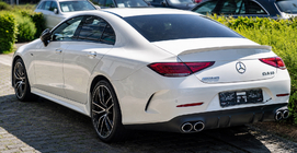 Mercedes CLS C257 2018- рр. Задній дифузор з насадками (Дизайн GT53) фото 1