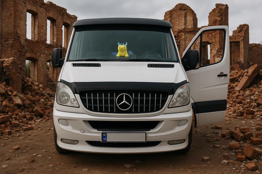 Mercedes Sprinter W906 2006-2018 рр. Передня решітка GT Panamericana Chrome (2006-2013) Фото 2