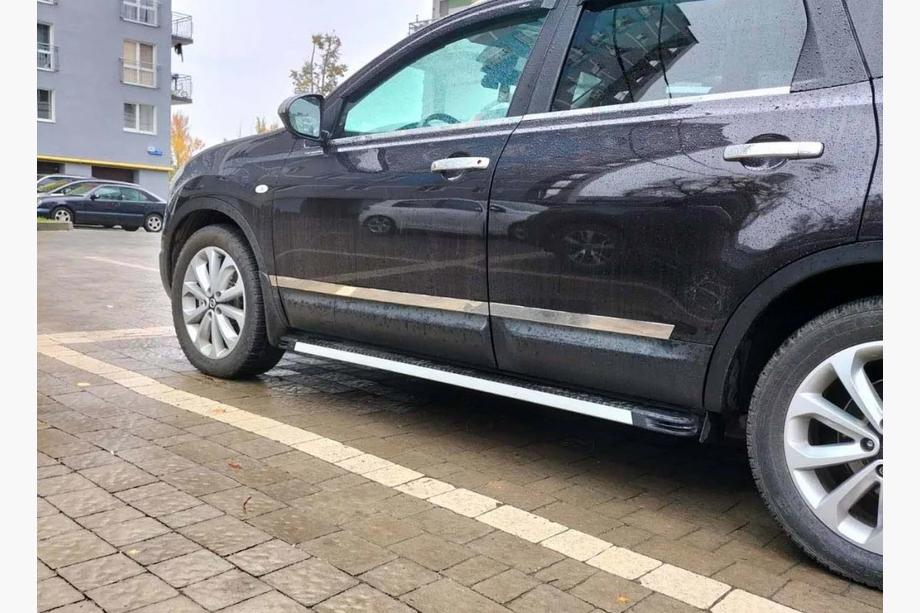 Nissan Qashqai 2007-2010 рр. Молдинг дверний Carmos (4 шт, нерж.) Фото 3
