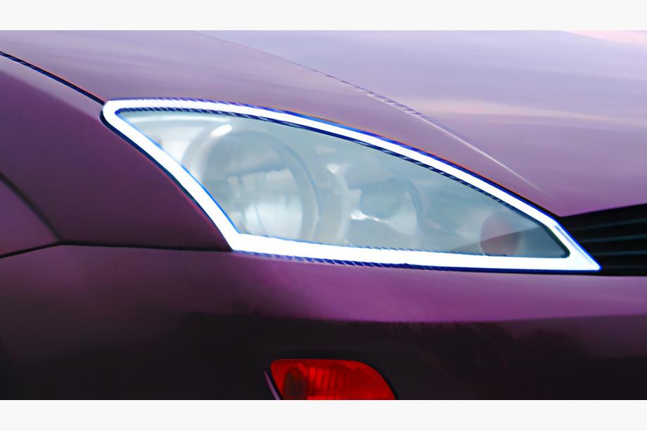 Ford Focus I 1998-2005 рр. Накладка на фари (2 шт, пласт.) Image