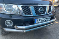 Nissan Patrol Y61 1997-2011 рр. Передній бампер у зборі б.у. (2004-2008) фото 2