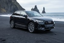 Audi Q3 2019-2025 рр. Бокові пороги Allmond Black (2 шт., Алюміній) фото 1