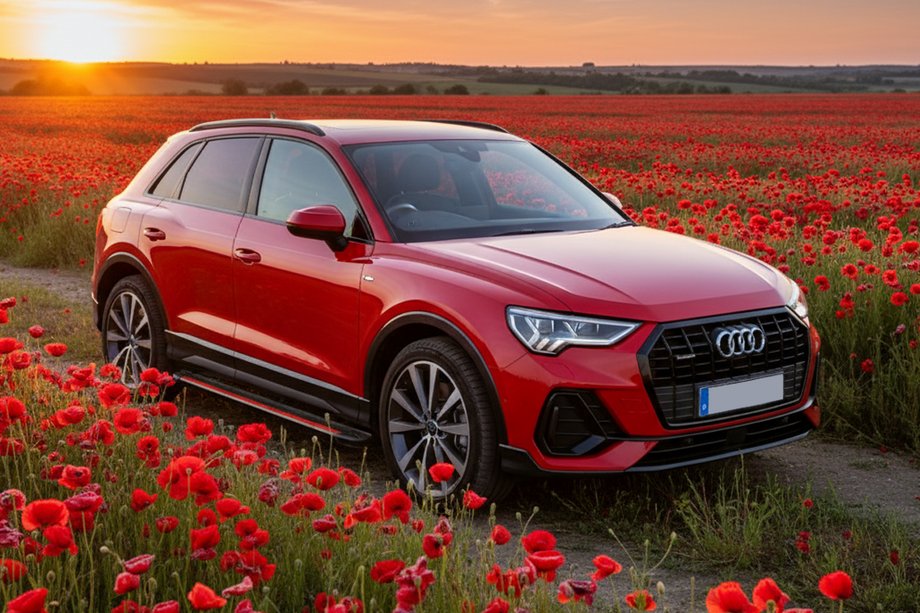 Audi Q3 2019-2025 рр. Бокові пороги Maya Red (2 шт., Алюміній) Image