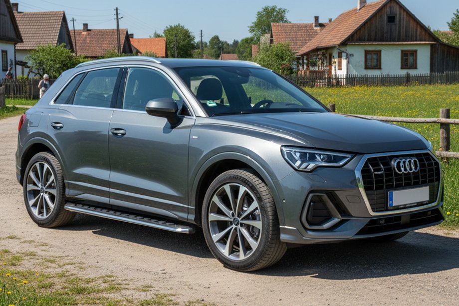 Audi Q3 2019-2025 рр. Бокові пороги Maydos V1 (2 шт., Алюміній) Image