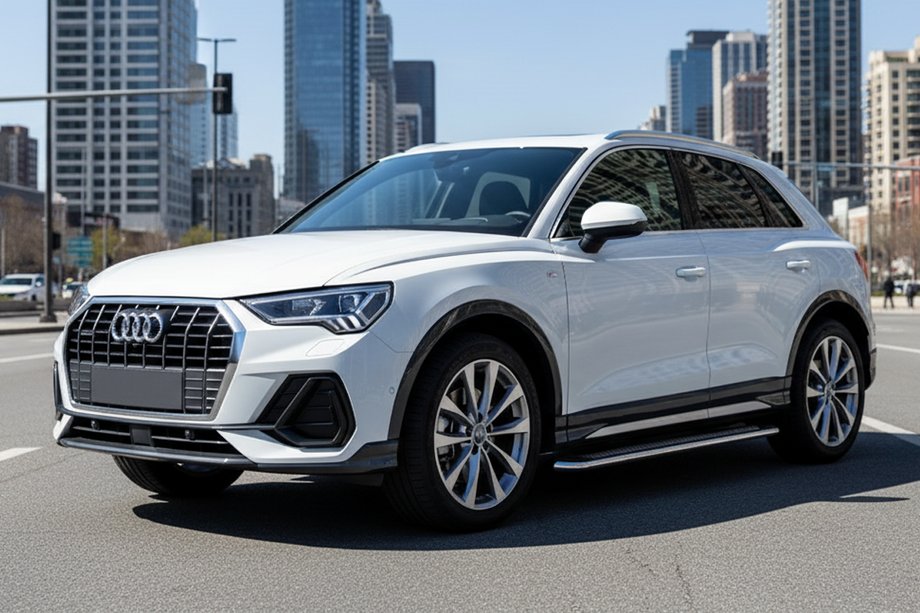Audi Q3 2019-2025 рр. Бокові пороги Maydos V2 (2 шт., Алюміній) Image