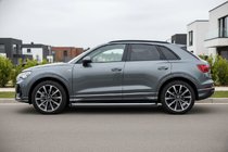 Audi Q3 2019-2025 рр. Бокові пороги Tayga Grey (2 шт., Алюміній) фото 1