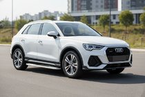 Audi Q3 2019-2025 рр. Бокові пороги Tayga V2 (2 шт., Алюміній) фото 1