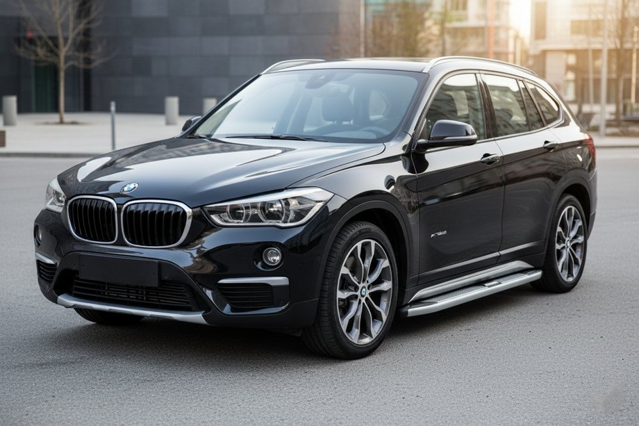 BMW X1 F48 2015-2022 рр. Бокові пороги Mevsim Grey (2 шт., Алюміній) Фото 1