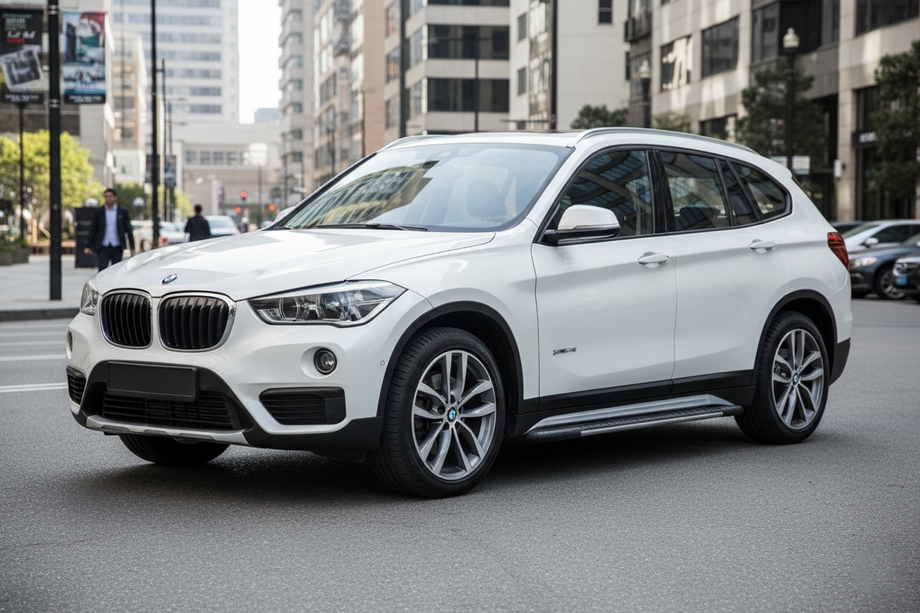BMW X1 F48 2015-2022 рр. Бокові пороги Bosphore Grey (2 шт., Алюміній) Image