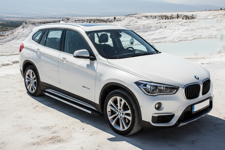 BMW X1 F48 2015-2022 рр. Бокові пороги Maya V1 (2 шт., Алюміній) Image
