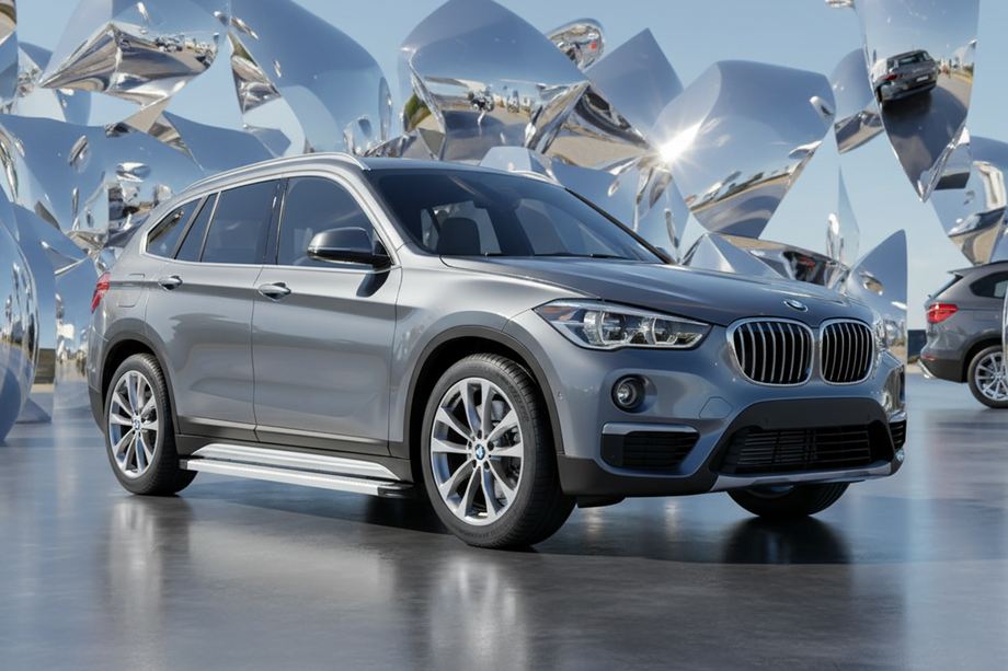 BMW X1 F48 2015-2022 рр. Бокові пороги Maya V2 (2 шт., Алюміній) Image