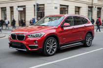 BMW X1 F48 2015-2022 рр. Бокові пороги Maya Red (2 шт., Алюміній) фото 1