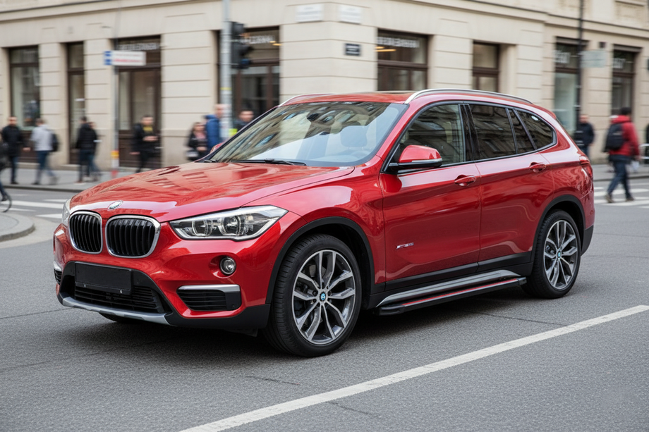 BMW X1 F48 2015-2022 рр. Бокові пороги Maya Red (2 шт., Алюміній) Image