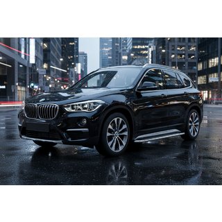 Бокові пороги Maydos V2 (2 шт., Алюміній) BMW X1 F48 2015-2022 рр. фото 1