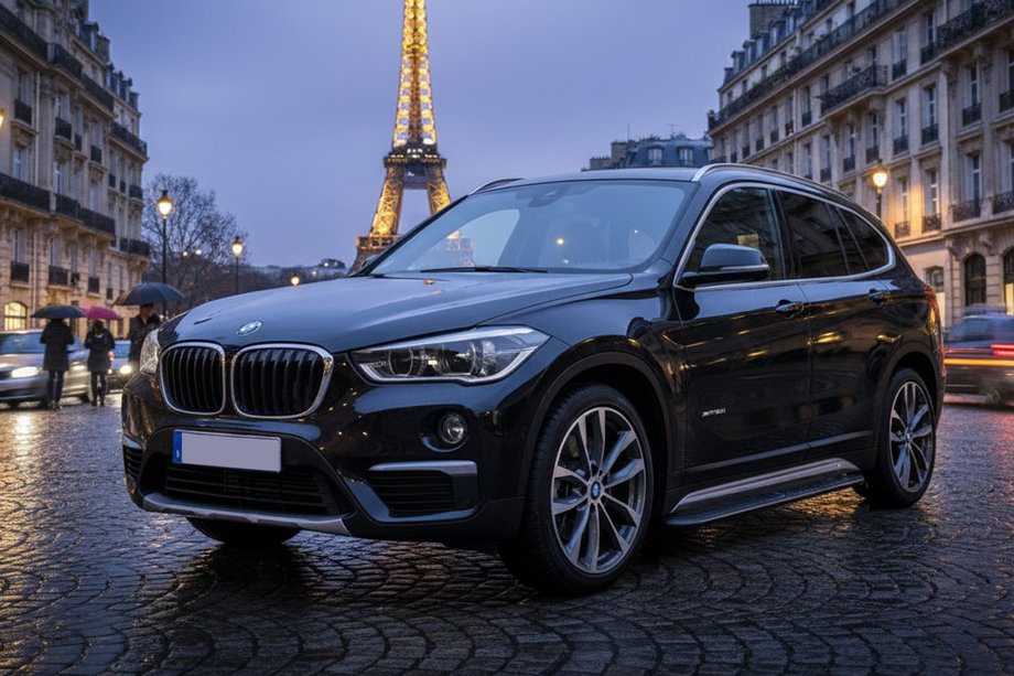 BMW X1 F48 2015-2022 рр. Бокові пороги Tayga Black (2 шт., Алюміній) Фото 1
