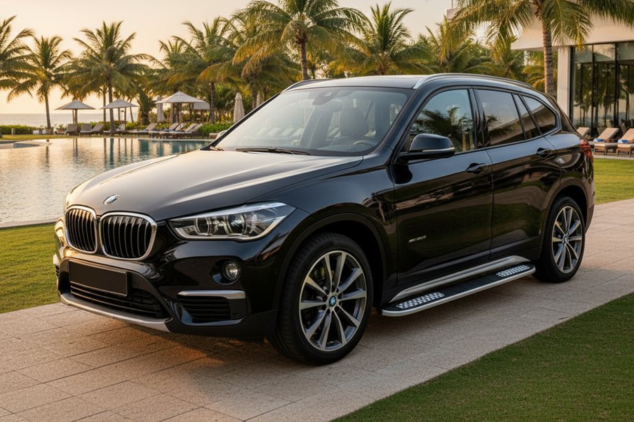 BMW X1 F48 2015-2022 рр. Бокові пороги Tayga V2 (2 шт., Алюміній) Фото 1