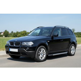 Бокові пороги Bosphore Grey (2 шт., Алюміній) BMW X3 E83 2003-2010 рр. фото 1