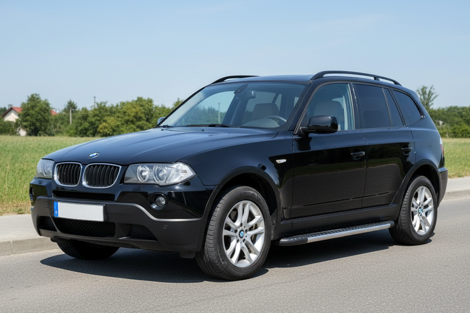 BMW X3 E83 2003-2010 рр. Бокові пороги Bosphore Grey (2 шт., Алюміній) Image
