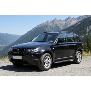Бокові пороги Bosphore Black (2 шт., Алюміній) BMW X3 E83 2003-2010 рр. фото 2