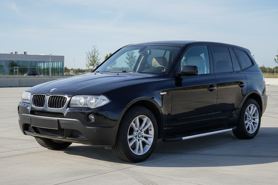 BMW X3 E83 2003-2010 рр. Бокові пороги Duru (2 шт., Алюміній) Image