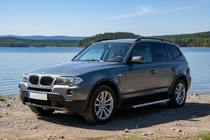 BMW X3 E83 2003-2010 рр. Бокові пороги Maya V1 (2 шт., Алюміній) фото 1