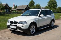 BMW X3 E83 2003-2010 рр. Бокові пороги Maya V2 (2 шт., Алюміній) фото 1