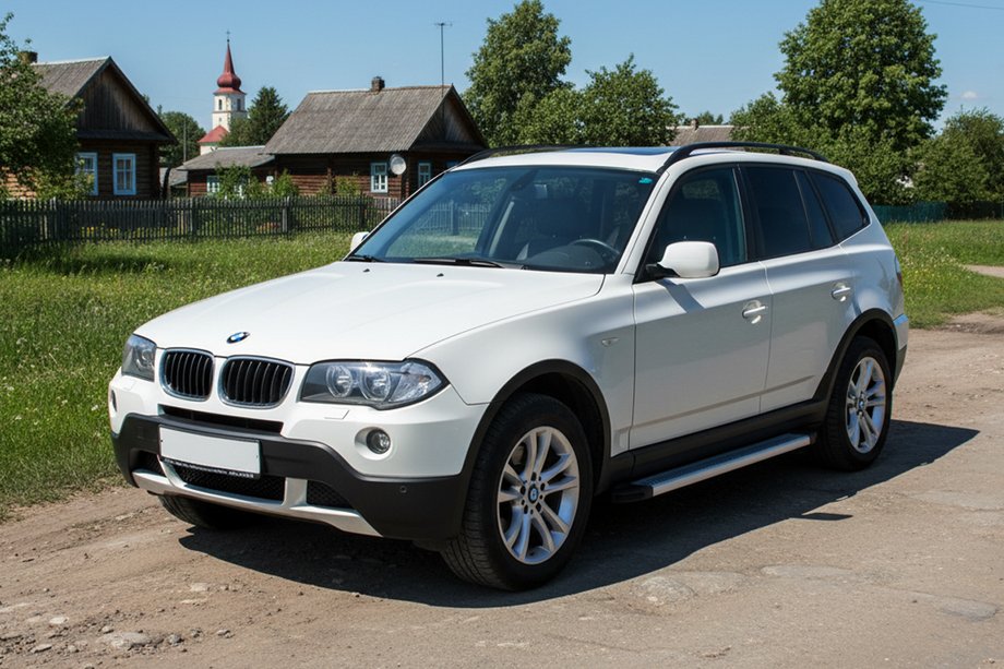 BMW X3 E83 2003-2010 рр. Бокові пороги Maya V2 (2 шт., Алюміній) Image
