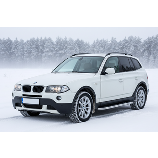Бокові пороги Maydos V1 (2 шт., Алюміній) BMW X3 E83 2003-2010 рр. фото 1
