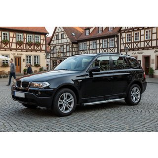 Бокові пороги Mevsim Grey (2 шт., Алюміній) BMW X3 E83 2003-2010 рр. фото 1