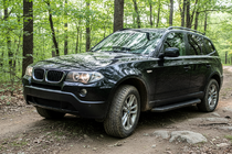 BMW X3 E83 2003-2010 рр. Бокові пороги Tayga Black (2 шт., Алюміній) фото 1