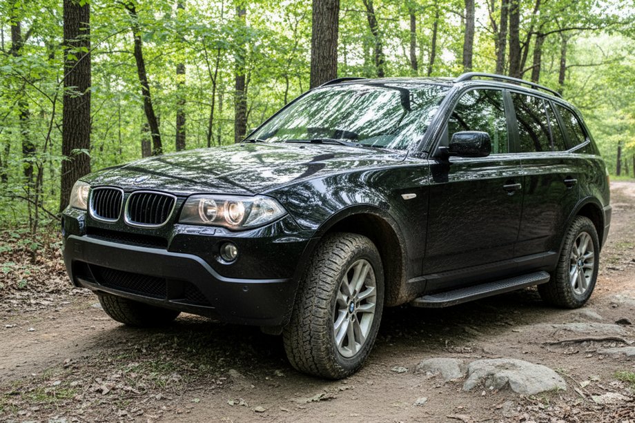 BMW X3 E83 2003-2010 рр. Бокові пороги Tayga Black (2 шт., Алюміній) Image
