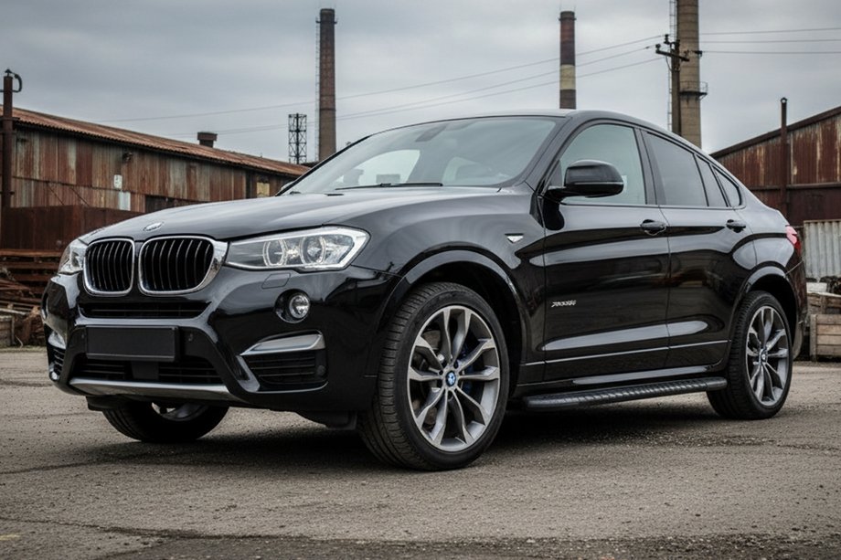 BMW X4 F26 2014-2018 рр. Бокові пороги Bosphore Black (2 шт., Алюміній) Фото 1