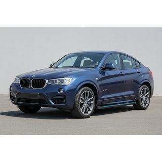 Бокові пороги Maya Blue (2 шт., Алюміній) BMW X4 F26 2014-2018 рр. фото 1