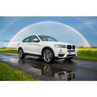 Бокові пороги Rainbow (2 шт., Алюміній) BMW X4 F26 2014-2018 рр. фото 1