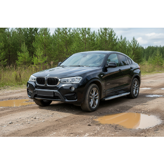 Бокові пороги Mevsim Grey (2 шт., Алюміній) BMW X4 F26 2014-2018 рр. фото 1
