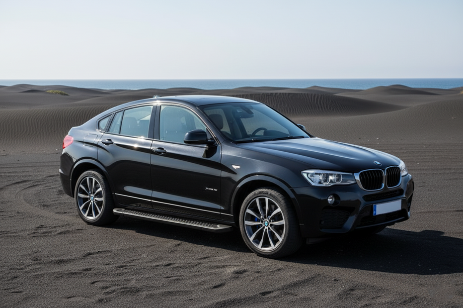 BMW X4 F26 2014-2018 рр. Бокові пороги Allmond Black (2 шт., Алюміній) Image