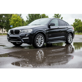 Бокові пороги Line (2 шт., Алюміній) BMW X4 F26 2014-2018 рр. фото 1
