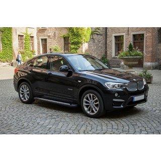 Бокові пороги Vision New Black (2 шт., Алюміній) BMW X4 F26 2014-2018 рр. фото 1
