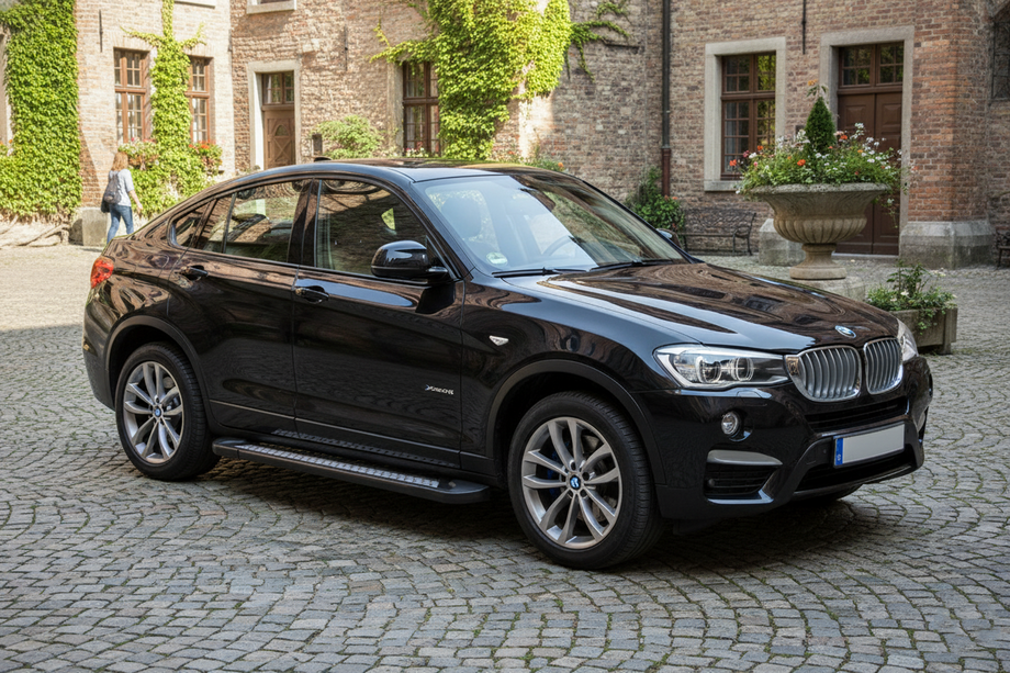 BMW X4 F26 2014-2018 рр. Бокові пороги Vision New Black (2 шт., Алюміній) Image