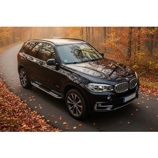 Бокові пороги Tayga V2 (2 шт., Алюміній) BMW X5 F15 2013-2018 рр. фото 1