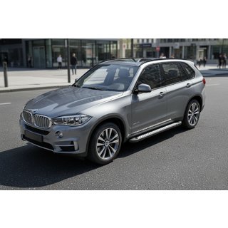 Бокові пороги Vision New Black (2 шт., Алюміній) BMW X5 F15 2013-2018 рр. фото 1