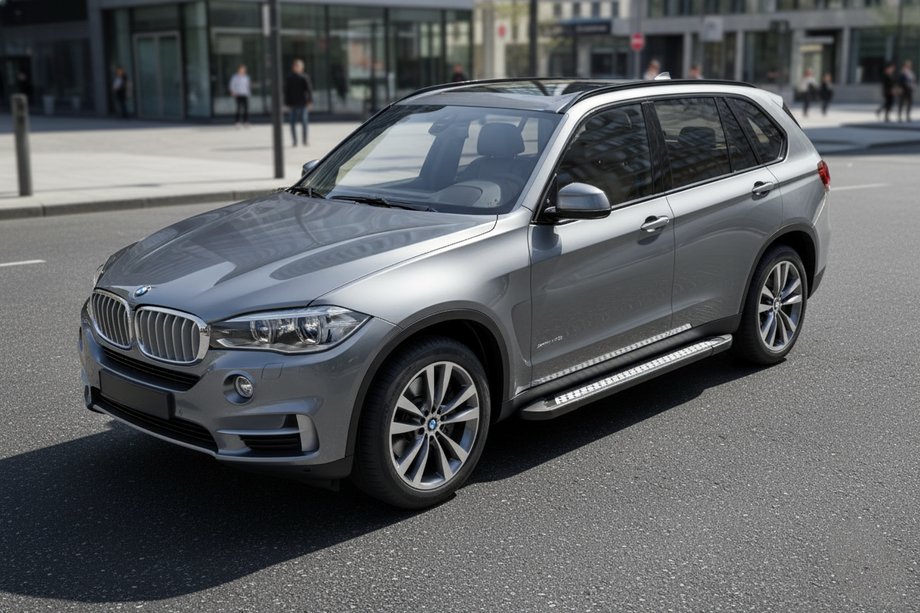 BMW X5 F15 2013-2018 рр. Бокові пороги Vision New Black (2 шт., Алюміній) Фото 1