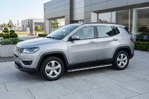 Jeep Compass 2016- рр. Бокові пороги Bosphore Grey (2 шт., Алюміній) фото 1