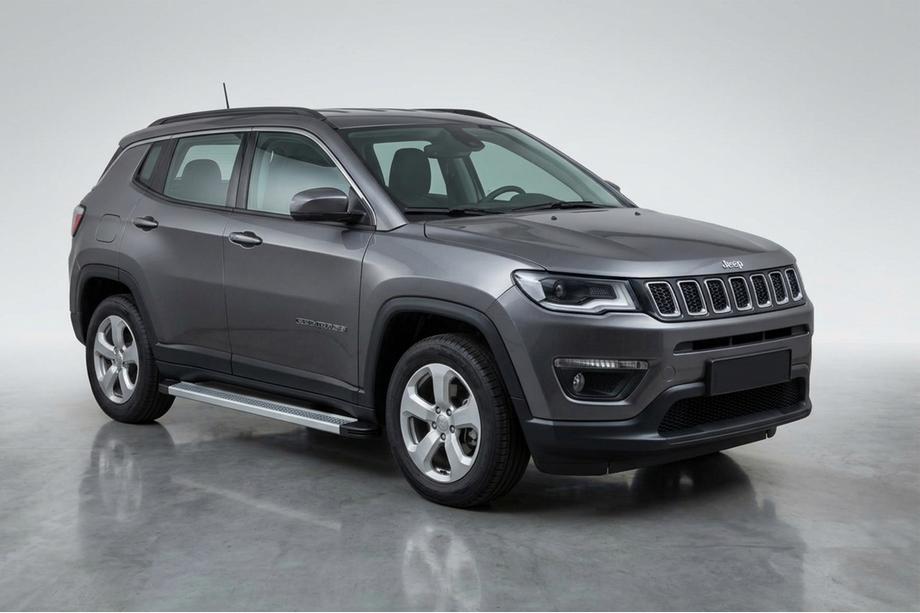 Jeep Compass 2016- рр. Бокові пороги Maya V2 (2 шт., Алюміній) Image
