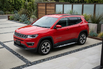 Jeep Compass 2016- рр. Бокові пороги Sunrise (2 шт., Алюміній) фото 1