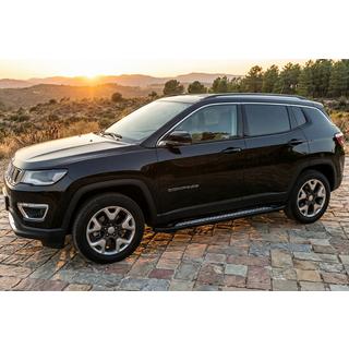 Бокові пороги Vision New Black (2 шт., Алюміній) Jeep Compass 2016- рр. фото 1