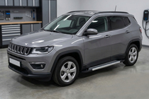 Jeep Compass 2016- рр. Бокові пороги Vision New Grey (2 шт., Алюміній) фото 1