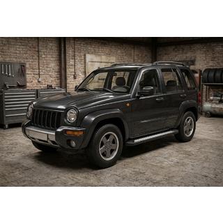 Бокові пороги Vision New Black (2 шт., Алюміній) Jeep Cherokee/Liberty 2002-2007 рр. фото 1