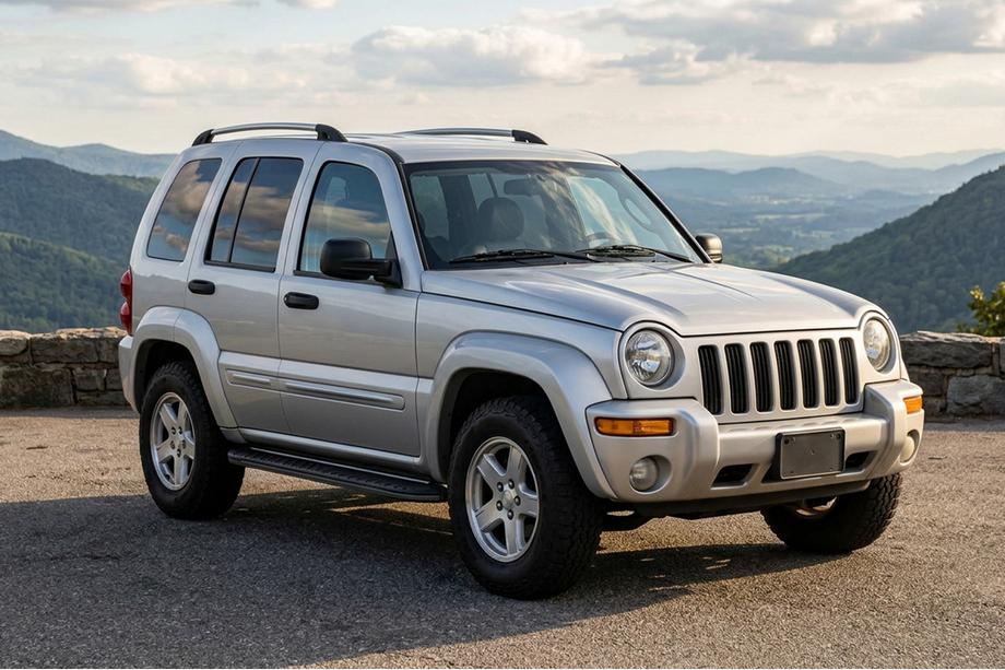 Jeep Cherokee/Liberty 2002-2007 рр. Бокові пороги Boshpore Black (2 шт., Алюміній) Фото 1